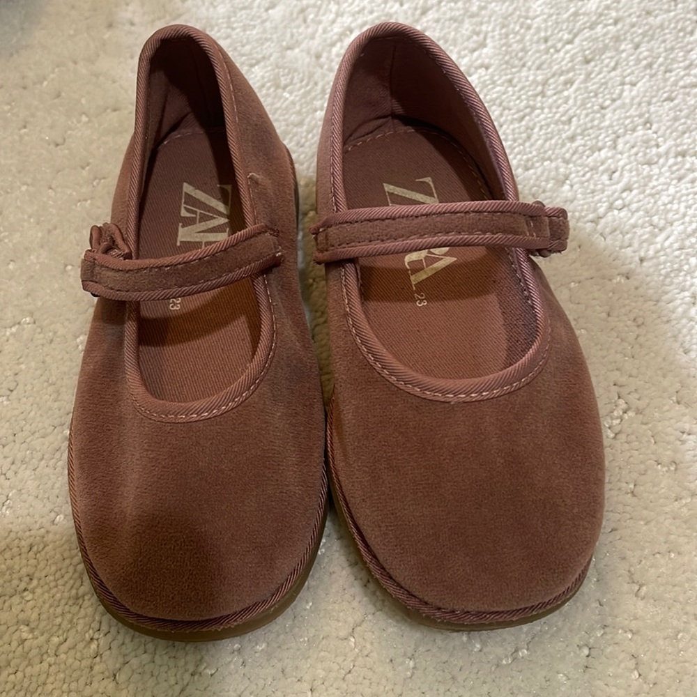 Light pink suede zara loafers
